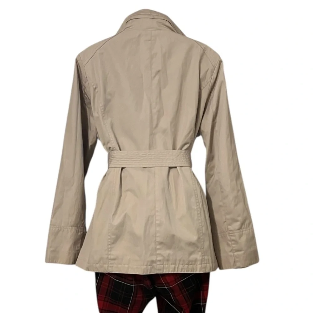 Michael Michael Kors Women’s Light Khaki Beige Belted Trench Coat Sz L